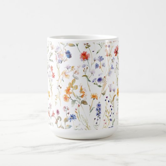 Farbenfrohe Blume Kaffeetasse (Mittel)