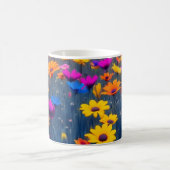 Farbenfrohe Blume Kaffeetasse (Mittel)