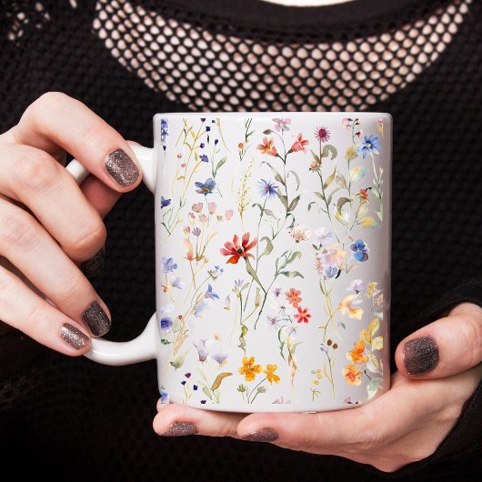 Farbenfrohe Blume Kaffeetasse