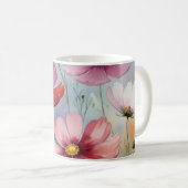 Farbenfrohe Blume Kaffeetasse (VorderseiteRechts)