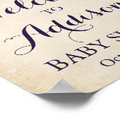 Farbenfrohe Blume Kinderdusche Begrüßungszeichen P Poster (Ecke)