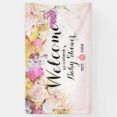Farbenfrohe Blume Kinderdusche Willkommen Banner (Vertikal)