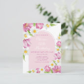 Farbenfrohe Blume Kindergeburtstag Postkarte (Stehend Vorderseite)