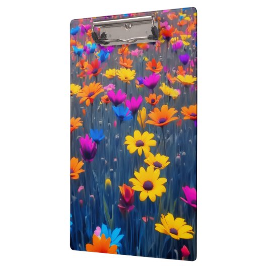 Farbenfrohe Blume Klemmbrett (Links)