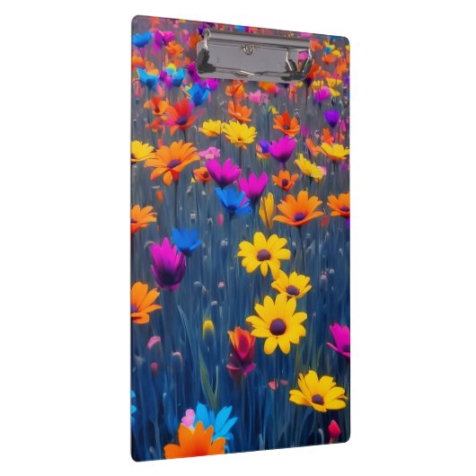 Farbenfrohe Blume Klemmbrett (Rechts)