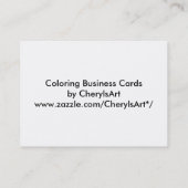 Farbenfrohe Blume Konturen Farben Visitenkarten Visitenkarte (Rückseite)