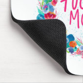 Farbenfrohe Blume Kranz Beste F*Mama je Mousepad (Ecke)