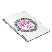 Farbenfrohe Blume Kranz Beste F*Mama je Notizblock (Rechte Seite)