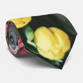 farbenfrohe Blume Krawatte (Gerollt)