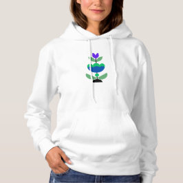 Farbenfrohe Blume Kunst Hoodie