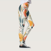 Farbenfrohe Blume Kunst Leggings (Rechts)
