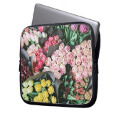 farbenfrohe Blume Laptopschutzhülle (Vorderseite Links)