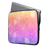 Farbenfrohe Blume Laptopschutzhülle (Vorderseite Links)