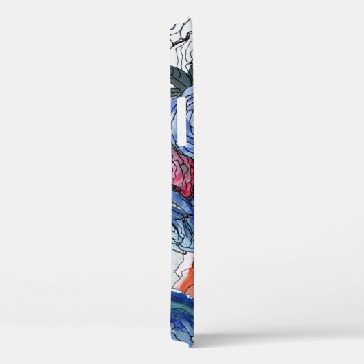 Farbenfrohe Blume: Lebhaftes, nahtloses Muster Case-Mate iPhone Hülle (Rückseite / Rechts)