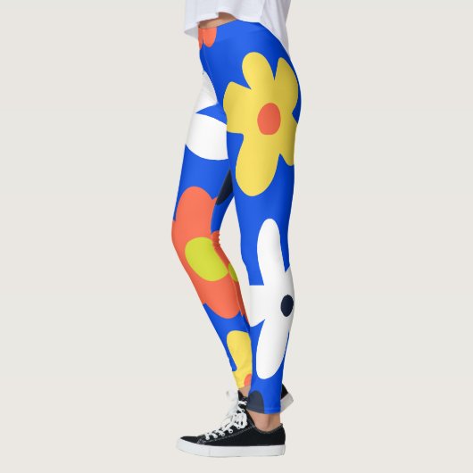 Farbenfrohe Blume Leggings (Links)