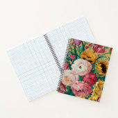 Farbenfrohe Blume Malerei Art Notizblock (Innenseite)