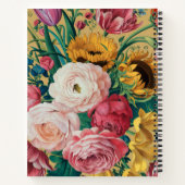 Farbenfrohe Blume Malerei Art Notizblock (Rückseite)