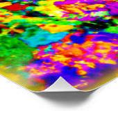 Farbenfrohe Blume Malerei. Jetzt kaufen Poster (Ecke)