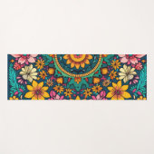Farbenfrohe Blume Mandala Yogamatte (Vorderseite (Horizontal))