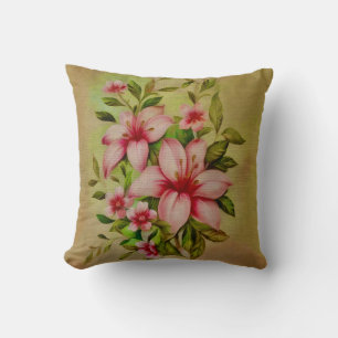 Farbenfrohe Blume mit Akryllischem Hintergrund Kissen