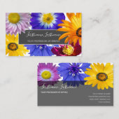 Farbenfrohe Blume mit eleganten Blüten Visitenkarte (Vorne/Hinten)