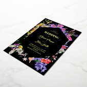 farbenfrohe Blume mit geometrischer Form Folieneinladung (Gedreht)