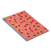 Farbenfrohe Blume mit rosa Hintergrundkunst Notizblock (Rechte Seite)