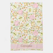 Farbenfrohe Blume mit Schmetterlingsnamen Geschirrtuch (Vertikal)