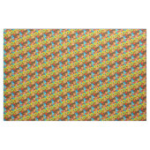 farbenfrohe Blume mit Vasenblau Stoff (Yard (91,4 cm))