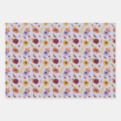 Farbenfrohe Blume Modernes, elegantes Muster Geschenkpapier Set (Vorderseite 2)