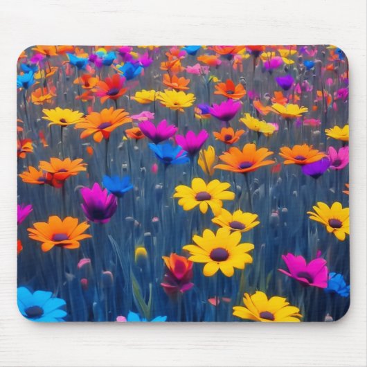Farbenfrohe Blume Mousepad (Vorne)
