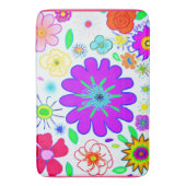Farbenfrohe Blume Muster Badematte (Vorderseite Vertikal)