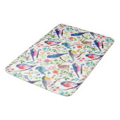 Farbenfrohe Blume Muster Badematte (Schrägansicht)