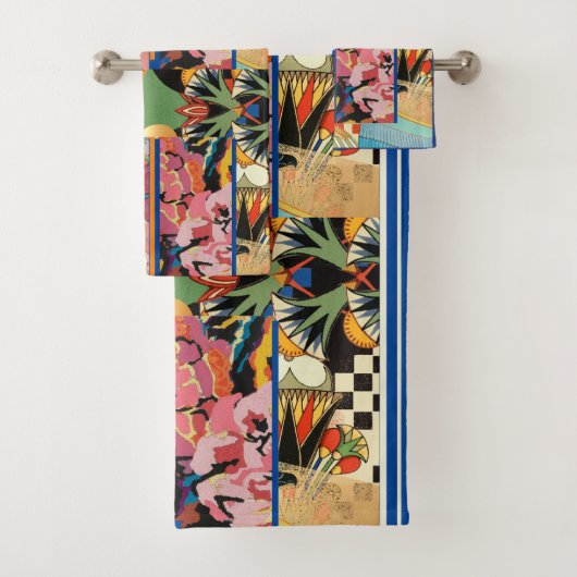 Farbenfrohe Blume Muster Badhandtuch Set (Insitu)