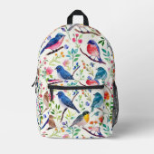 Farbenfrohe Blume Muster Bedruckter Rucksack (Vorderseite)