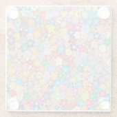 Farbenfrohe Blume Muster Boho Glasuntersetzer (Rückseite)