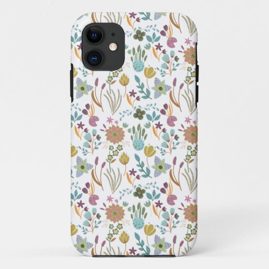 Farbenfrohe Blume Muster Case-Mate iPhone Hülle (Rückseite)