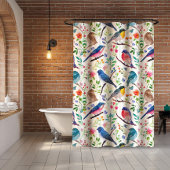 Farbenfrohe Blume Muster Duschvorhang
