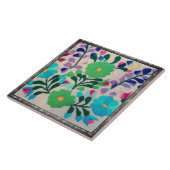 Farbenfrohe Blume Muster Fliese (Seite)