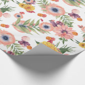 Farbenfrohe Blume Muster Geschenkpapier (Ecke)