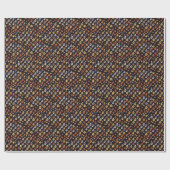 Farbenfrohe Blume Muster Geschenkpapier (Flach)