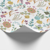 Farbenfrohe Blume Muster Geschenkpapier (Ecke)