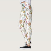 Farbenfrohe Blume Muster Leggings (Links)