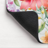 Farbenfrohe Blume Muster Mousepad (Ecke)