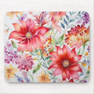 Farbenfrohe Blume Muster Mousepad
