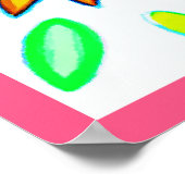 Farbenfrohe Blume Muster Poster (Ecke)