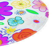 Farbenfrohe Blume Muster Schneidebrett (Ecke)