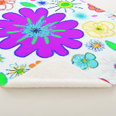 Farbenfrohe Blume Muster Sherpadecke (3/4)