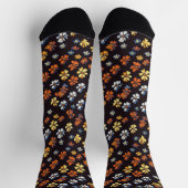 Farbenfrohe Blume Muster Socken (Oben)