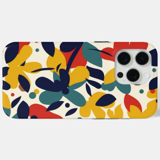 Farbenfrohe Blume Muster Telefongehäuse Case-Mate iPhone Hülle (Rückseite (Horizontal))